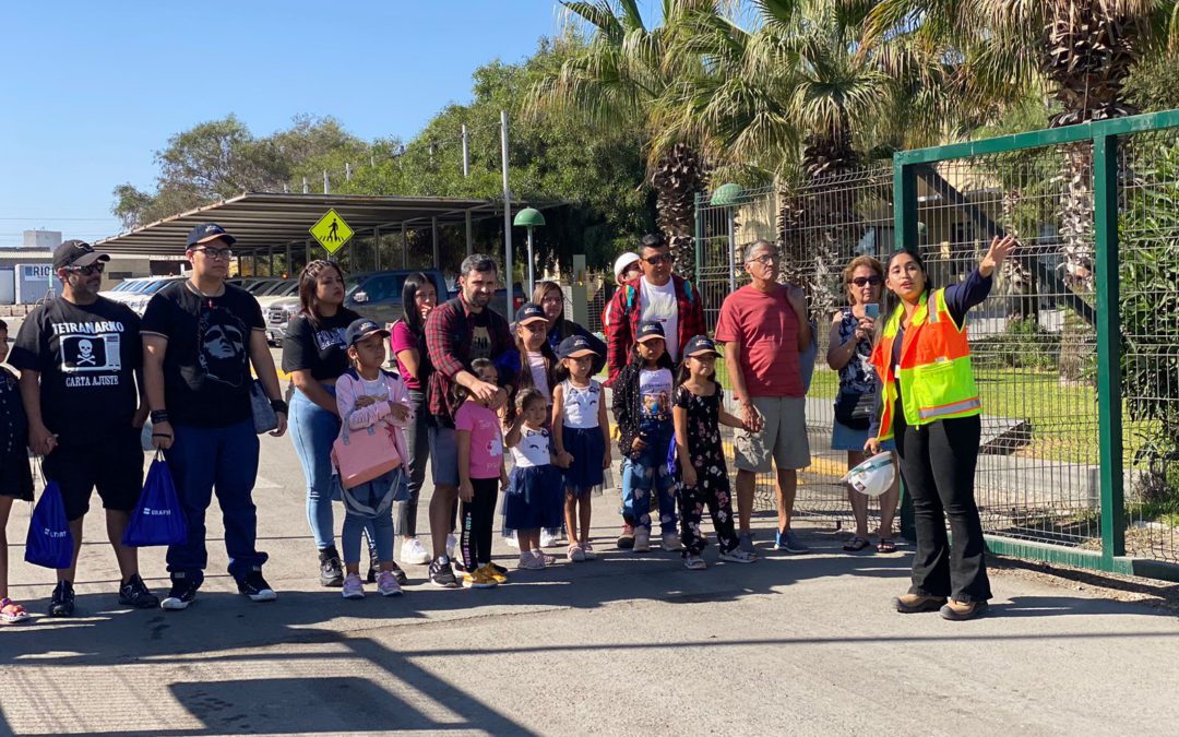 Familias de trabajadores y trabajadoras conocieron las instalaciones de Puerto Mejillones